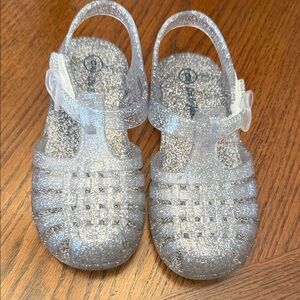Glittery Silver Kids Sandals